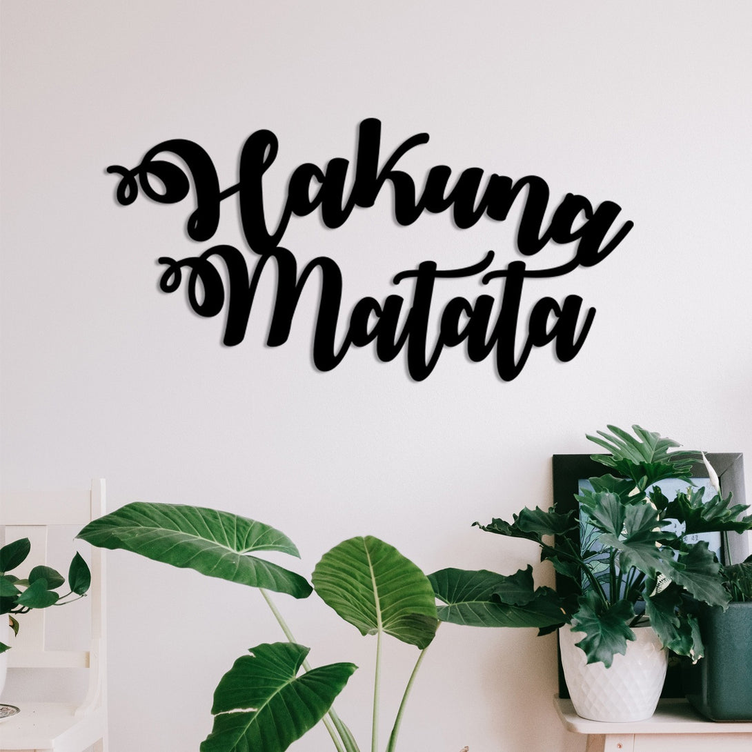Fém fali dekoráció, Hakuna Matata-VASBÚTOR