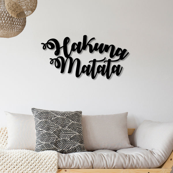 Fém fali dekoráció, Hakuna Matata-VASBÚTOR