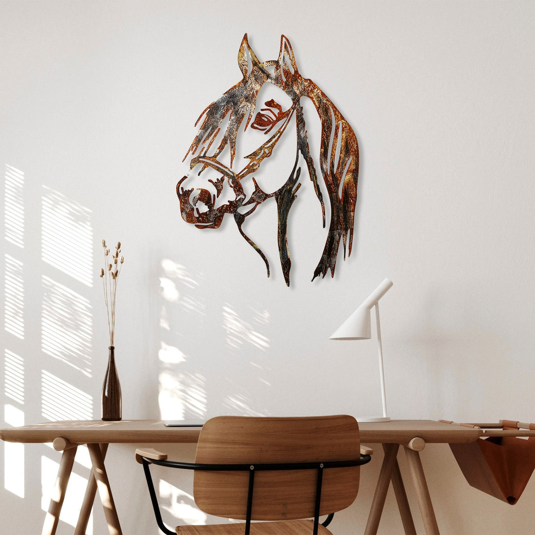 Fém fali dekoráció, Horse - 3-VASBÚTOR