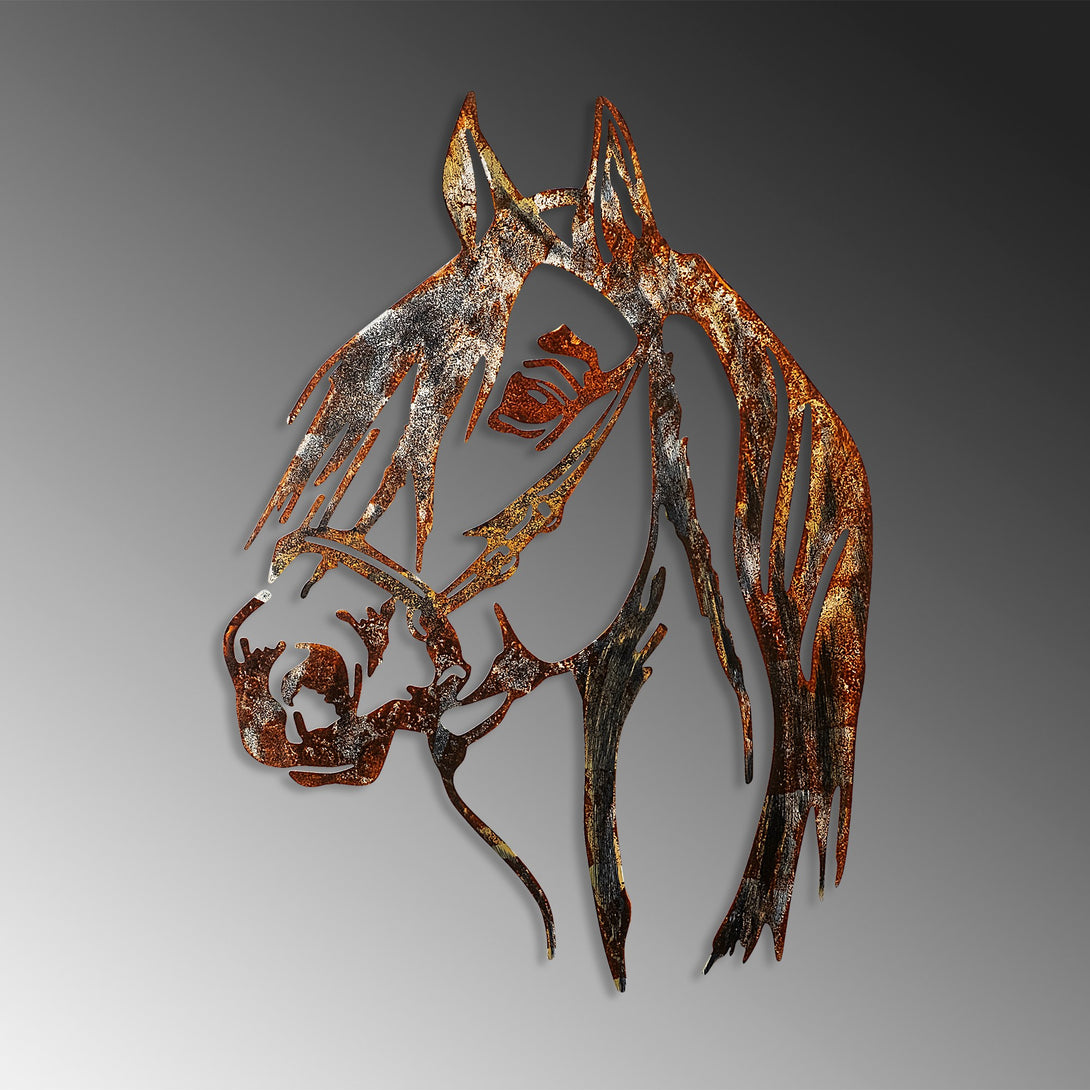 Fém fali dekoráció, Horse - 3-VASBÚTOR