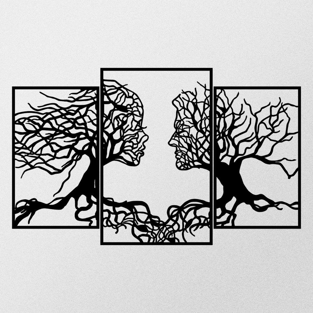 Fém fali dekoráció, Love Tree-VASBÚTOR