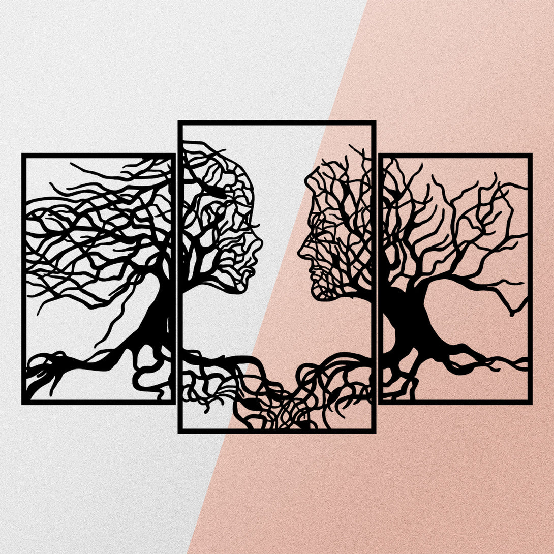 Fém fali dekoráció, Love Tree-VASBÚTOR