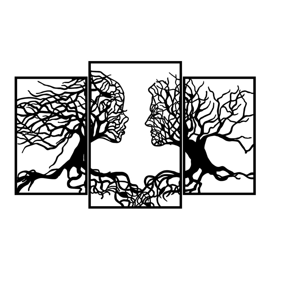 Fém fali dekoráció, Love Tree-VASBÚTOR