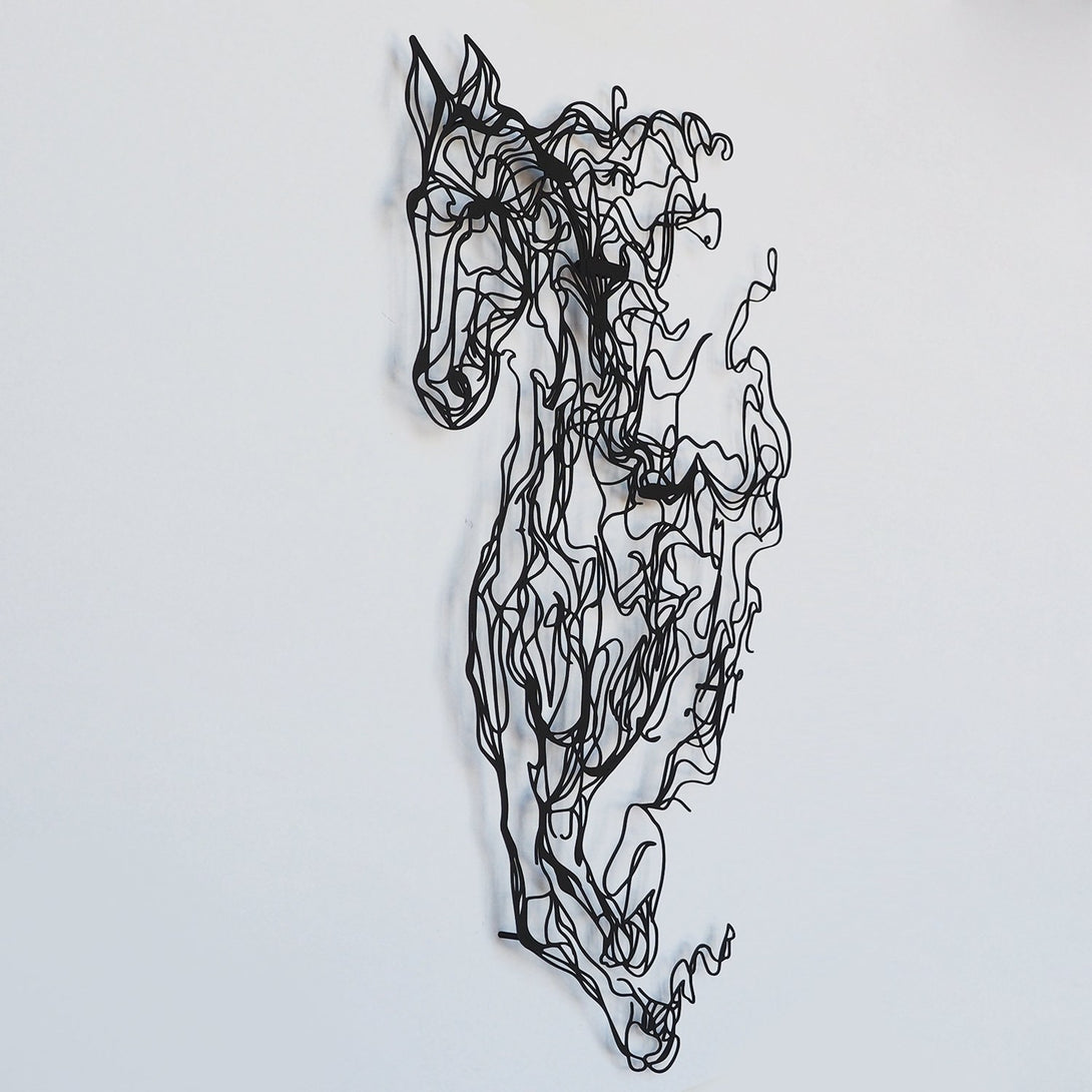 Fém fali dekoráció, Metal Horse Line Art - APT724-VASBÚTOR