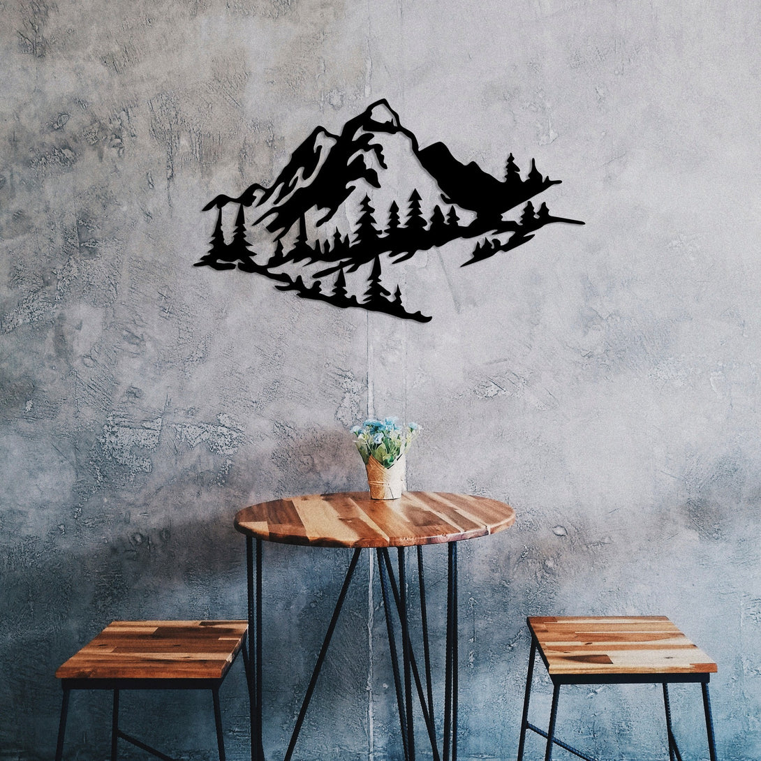 Fém fali dekoráció, Mountain 2-VASBÚTOR