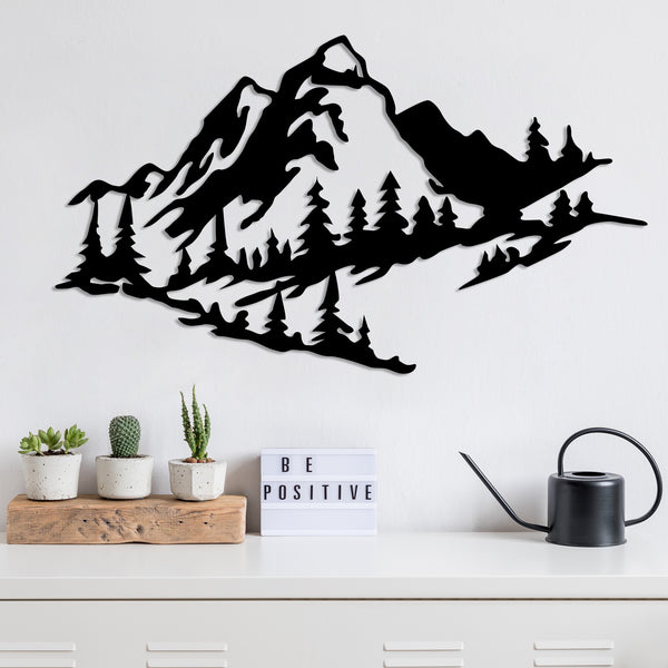 Fém fali dekoráció, Mountain 2-VASBÚTOR