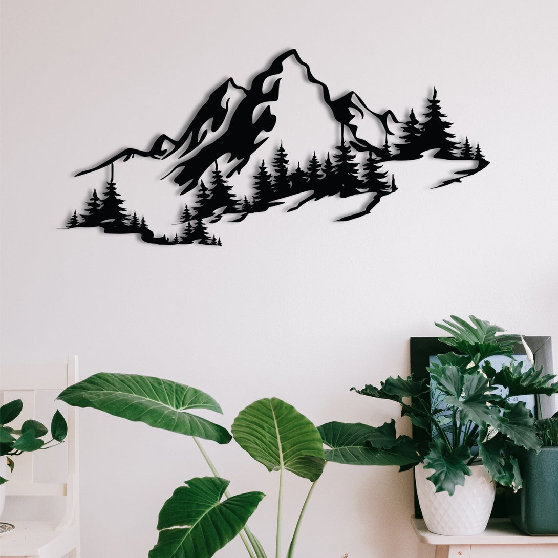 Fém fali dekoráció, Mountain 3-VASBÚTOR