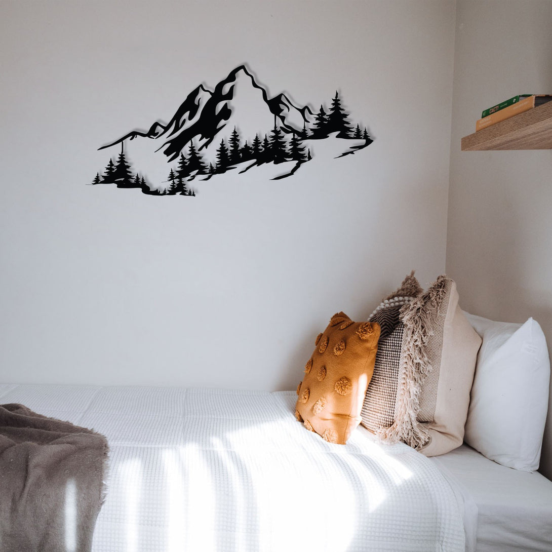 Fém fali dekoráció, Mountain 3-VASBÚTOR