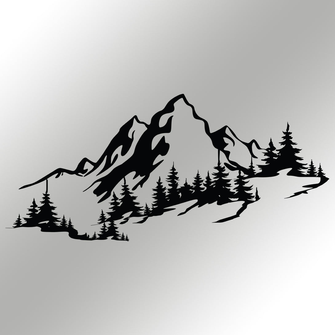 Fém fali dekoráció, Mountain 3-VASBÚTOR
