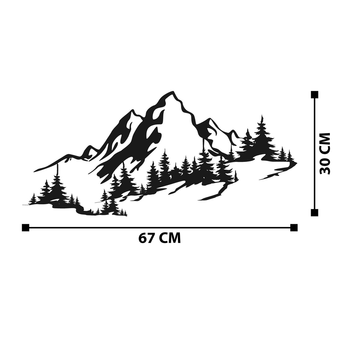 Fém fali dekoráció, Mountain 3-VASBÚTOR