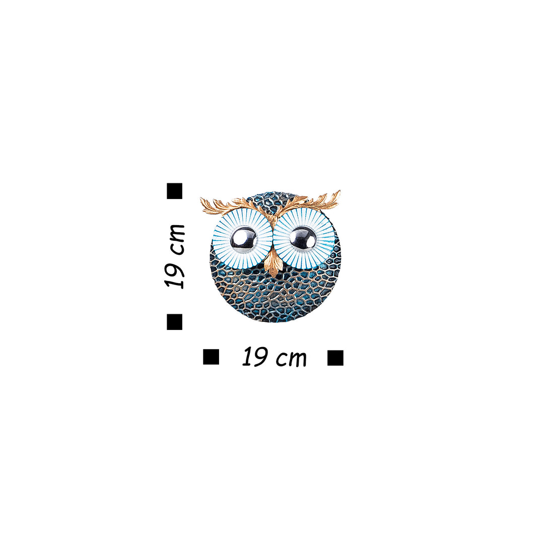 Fém fali dekoráció, Owl 3 - Silver-VASBÚTOR