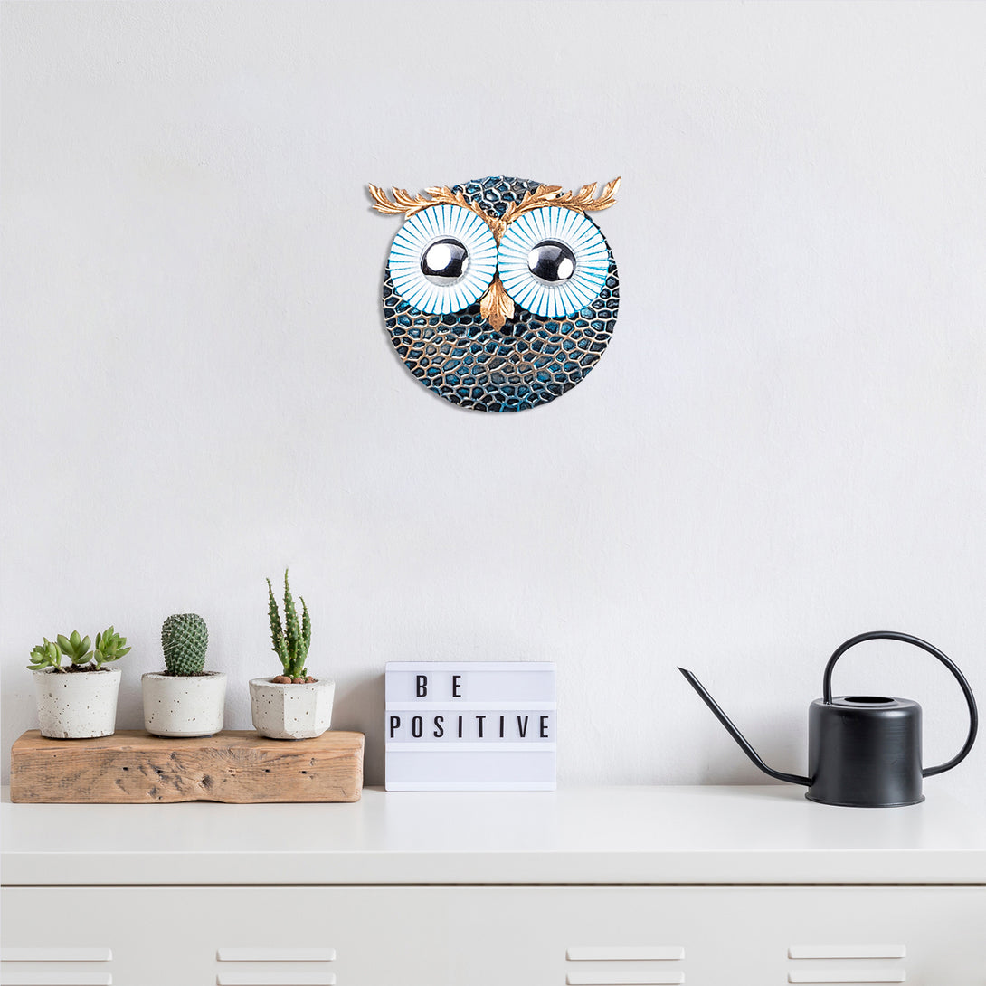Fém fali dekoráció, Owl 3 - Silver-VASBÚTOR
