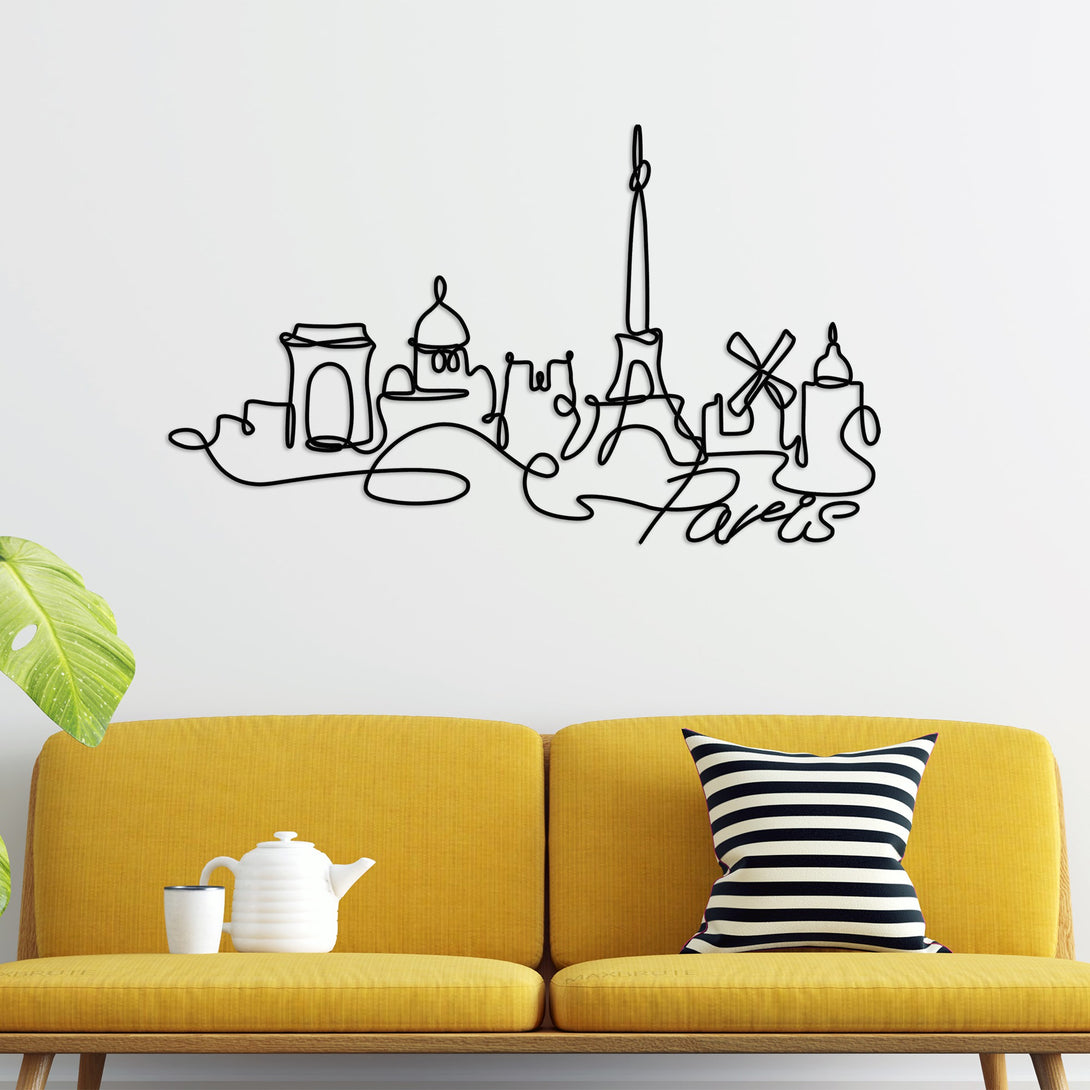 Fém fali dekoráció, Paris-VASBÚTOR