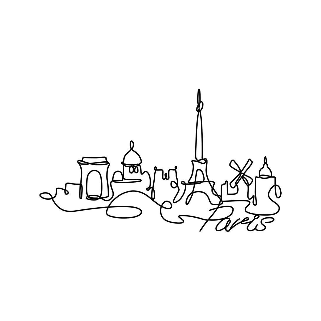Fém fali dekoráció, Paris-VASBÚTOR