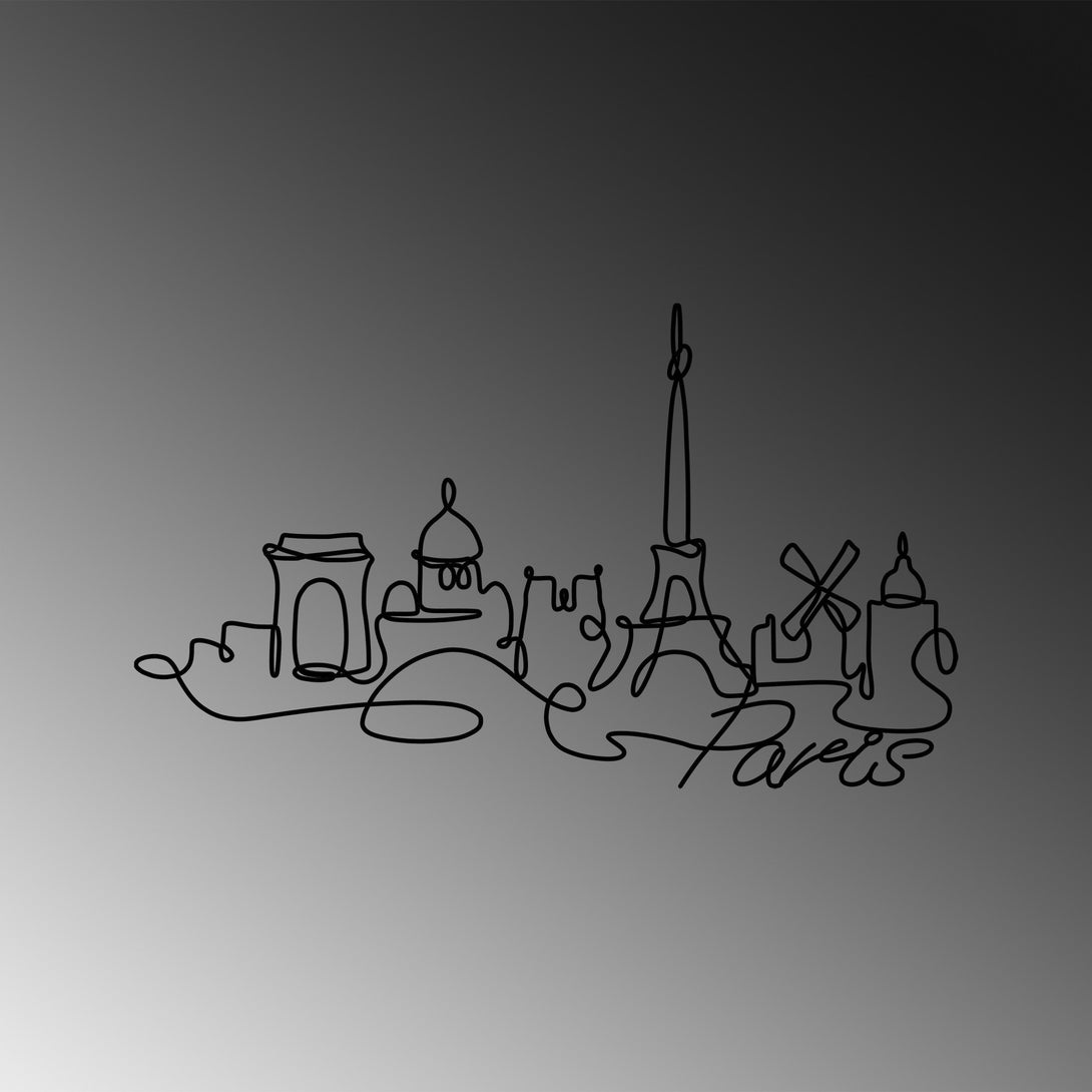 Fém fali dekoráció, Paris-VASBÚTOR