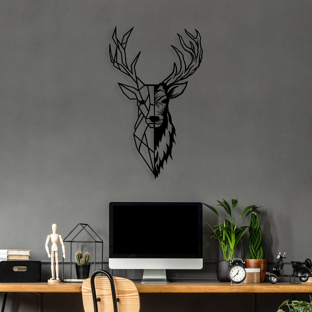 Fém fali dekoráció, Red Deer 2-VASBÚTOR