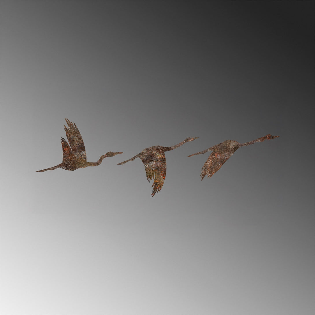 Fém fali dekoráció, Rusty Birds 1-VASBÚTOR