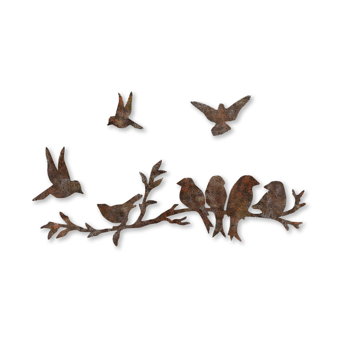 Fém fali dekoráció, Rusty Birds 2-VASBÚTOR