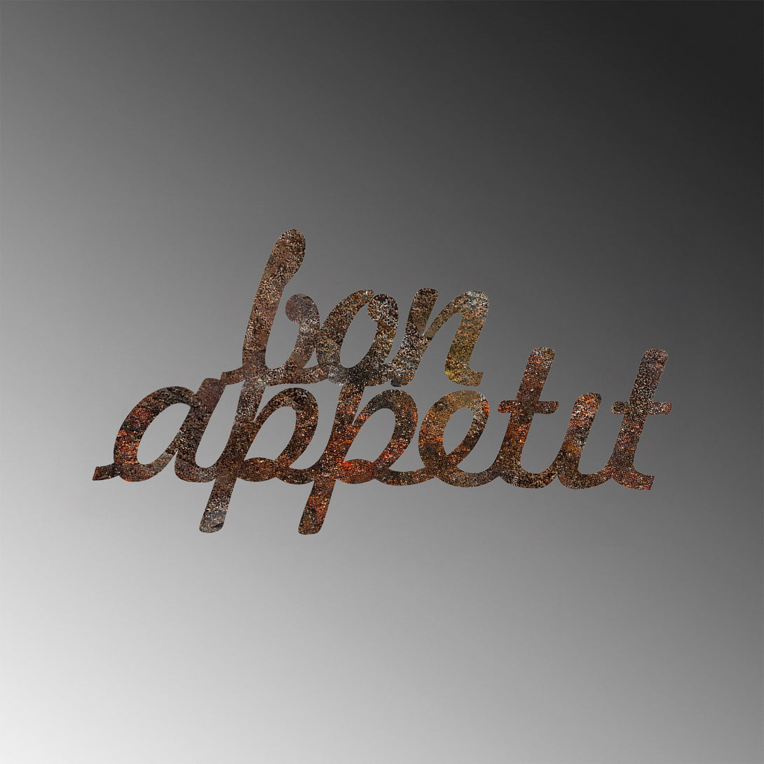 Fém fali dekoráció, Rusty Bon Appetit-VASBÚTOR