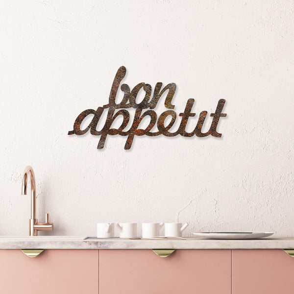 Fém fali dekoráció, Rusty Bon Appetit-VASBÚTOR