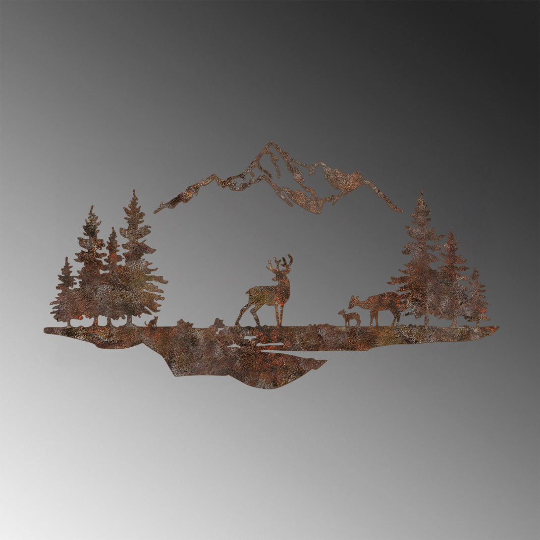 Fém fali dekoráció, Rusty Landscape 1-VASBÚTOR