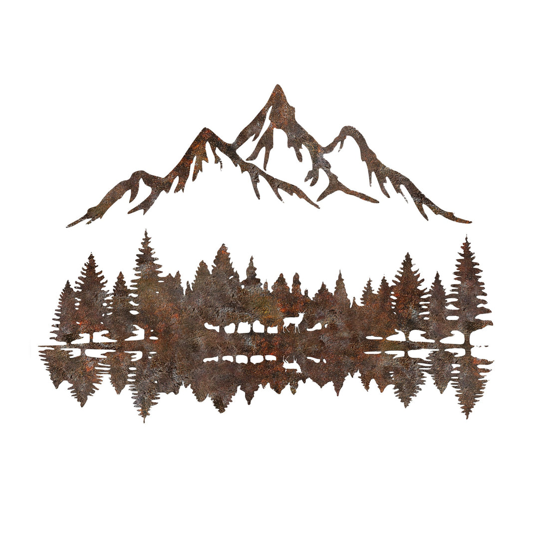 Fém fali dekoráció, Rusty Landscape 2-VASBÚTOR