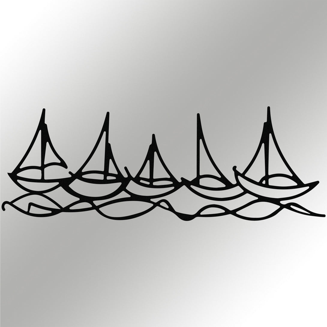 Fém fali dekoráció, Ships In Water-VASBÚTOR