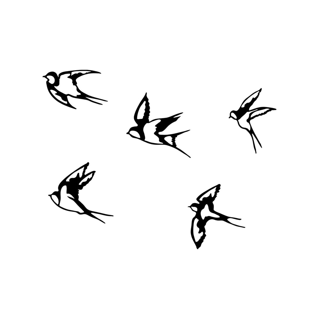Fém fali dekoráció, Swallows - 303-VASBÚTOR