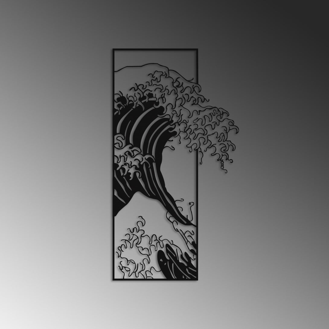 Fém fali dekoráció, Waves 3-VASBÚTOR