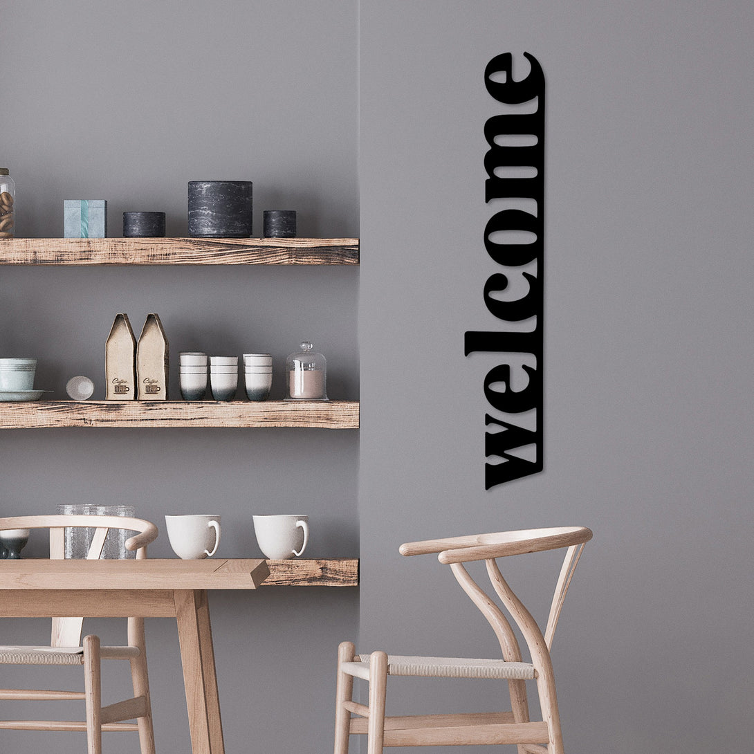 Fém fali dekoráció, Welcome-5-VASBÚTOR