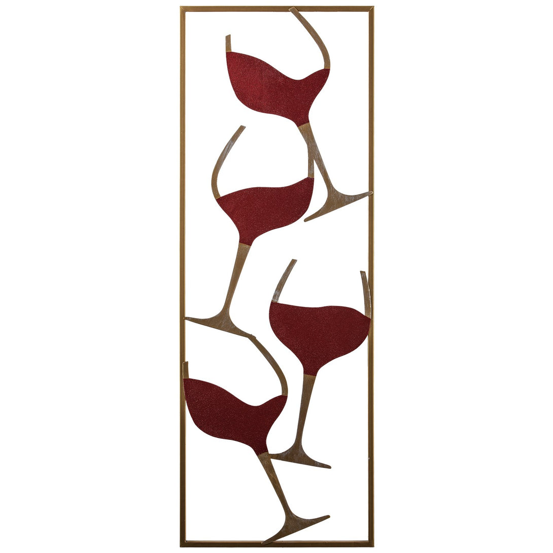 Fém fali dekoráció, Wine - 2-VASBÚTOR