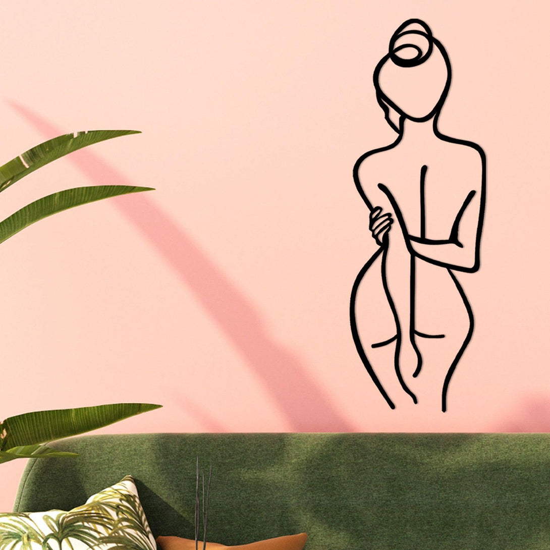 Fém fali dekoráció, Woman Body-VASBÚTOR