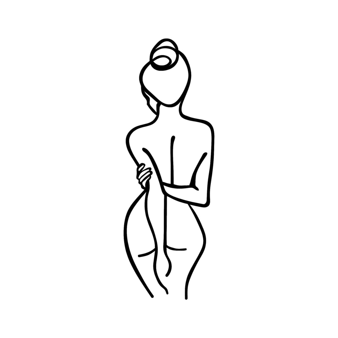 Fém fali dekoráció, Woman Body-VASBÚTOR