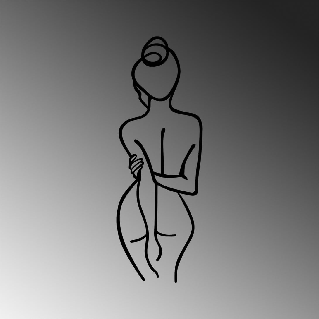 Fém fali dekoráció, Woman Body-VASBÚTOR