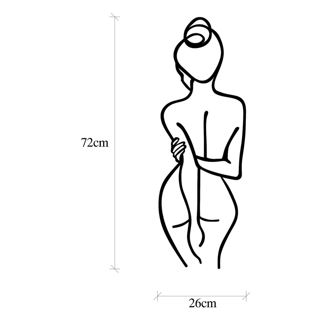 Fém fali dekoráció, Woman Body-VASBÚTOR