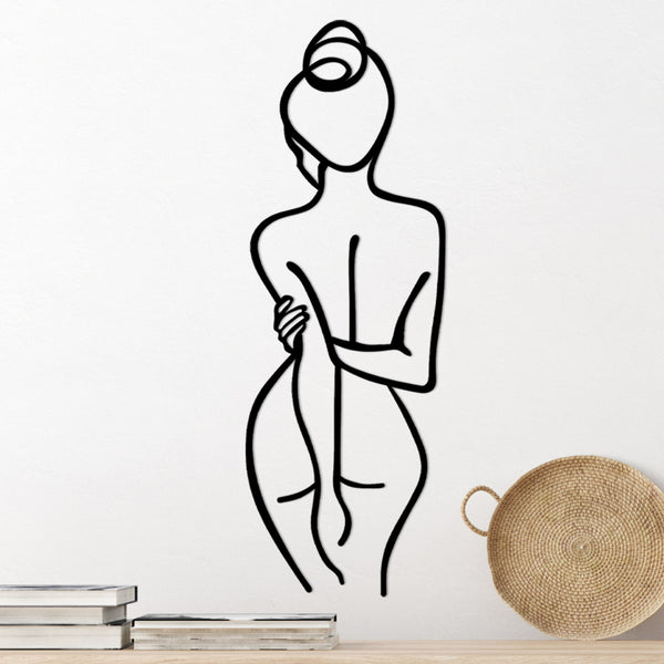 Fém fali dekoráció, Woman Body-VASBÚTOR