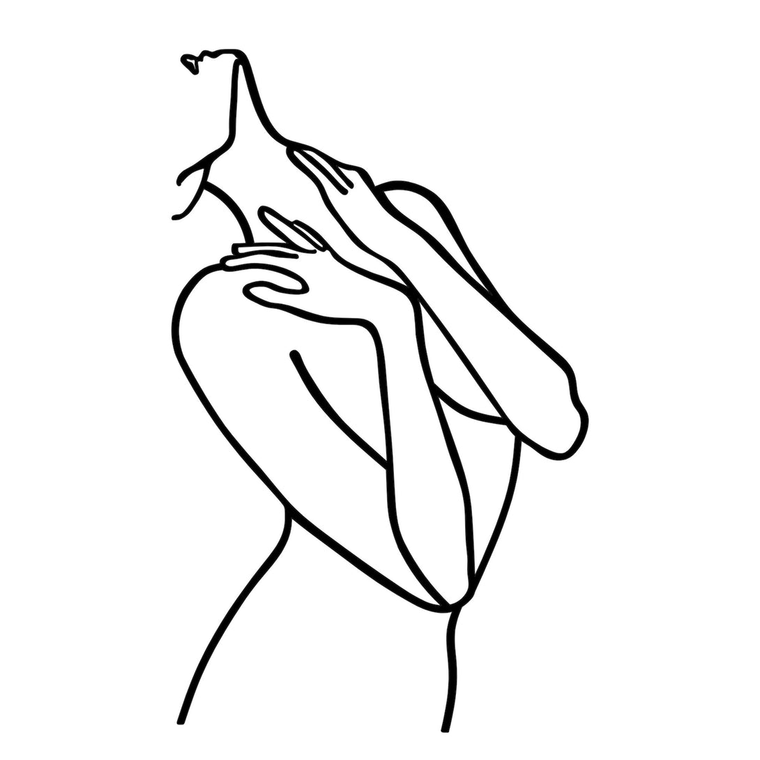 Fém fali dekoráció, Woman Lines-VASBÚTOR