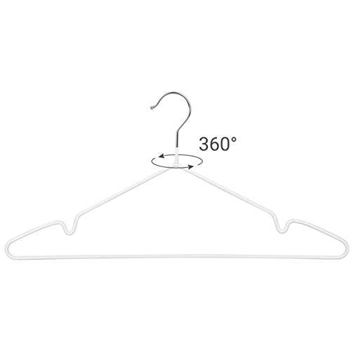 Fém fogasok, 20 csomag csúszásmentes ruhafogas, 0,4 cm vastag, fehér-VASBÚTOR