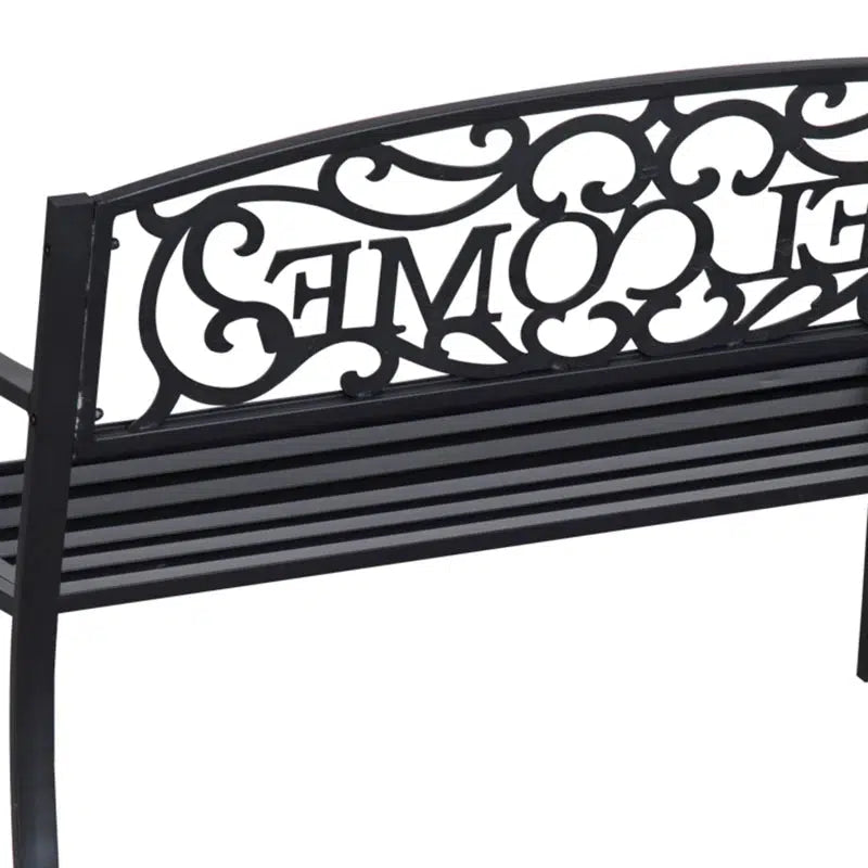 Fém kerti pad 2 személyes 127 x 60 x 87 cm-VASBÚTOR