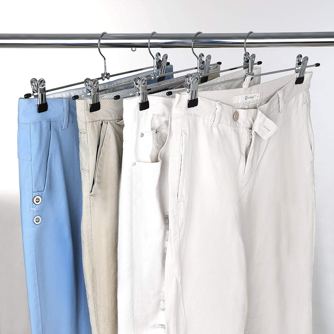 Fém nadrágfogasok 31 cm-es csúszásgátló ruhaakasztók, 20 darabos csomag-VASBÚTOR