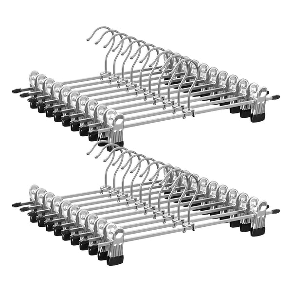 Fém nadrágfogasok 31 cm-es csúszásgátló ruhaakasztók, 20 darabos csomag-VASBÚTOR