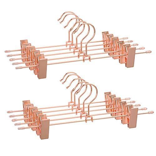 Fém ruhaakasztó 31 cm 2 csúszásmentes klipsz, 10 darabos csomagban, rosegold-VASBÚTOR