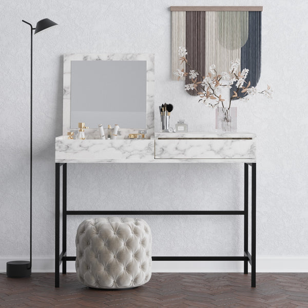 Fésülködő asztal Linda - Carrara Marble-VASBÚTOR