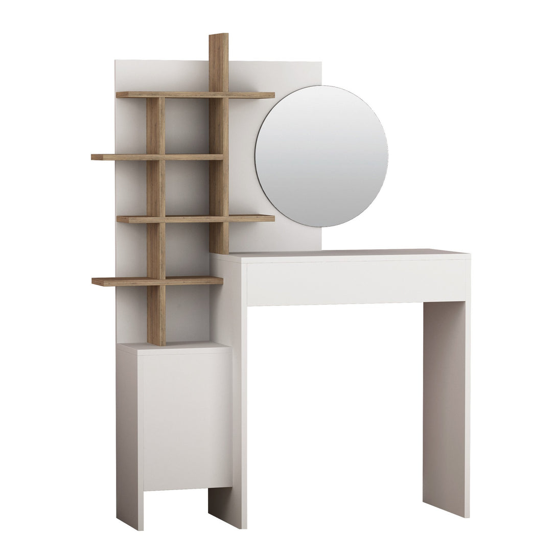 Fésülködő asztal Mup - White, Oak-VASBÚTOR