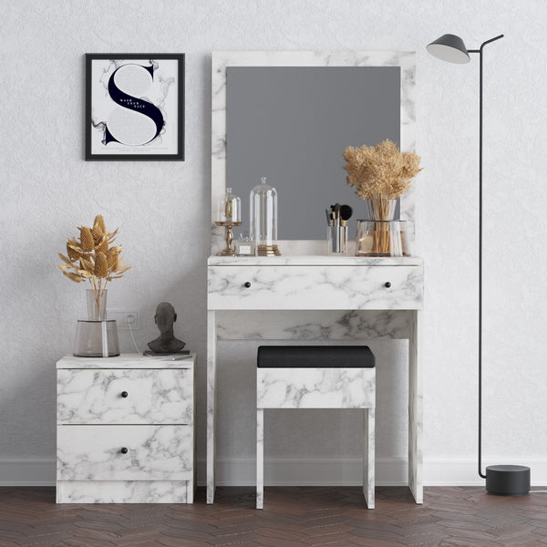 Fésülködő asztal Nice - Carrara Marble-VASBÚTOR