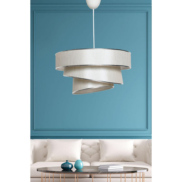Függőlámpa, Couper - Beige, Silver-VASBÚTOR