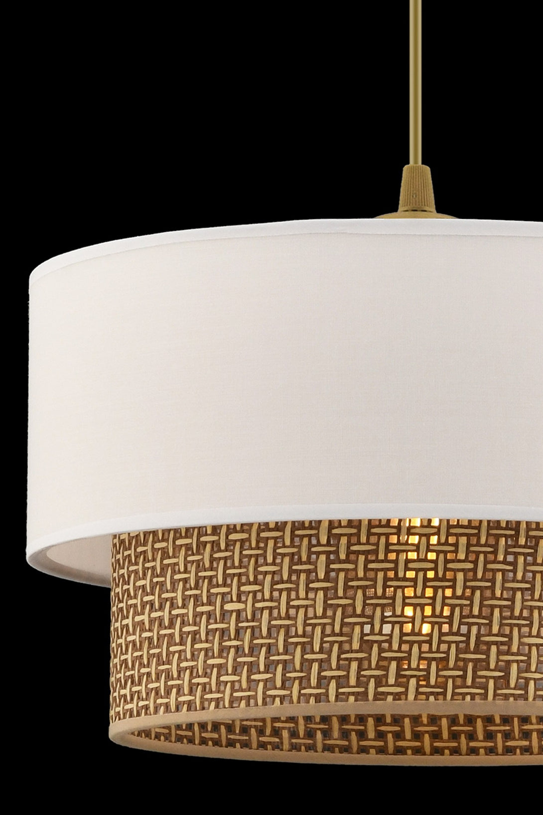 Függőlámpa, Echo - Beige, Fehér-VASBÚTOR