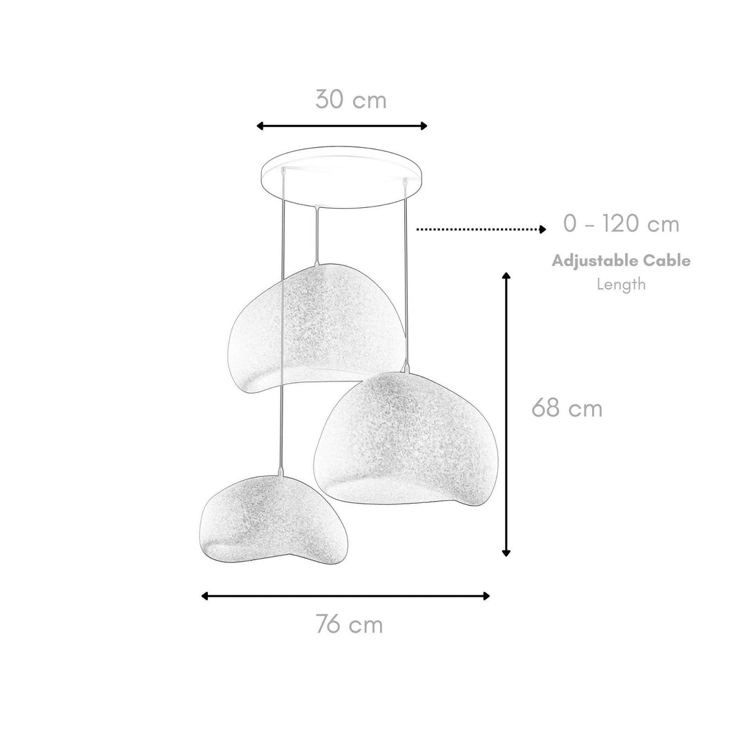 Függőlámpa - Wabi Sabi Ashveils - Fehér-VASBÚTOR