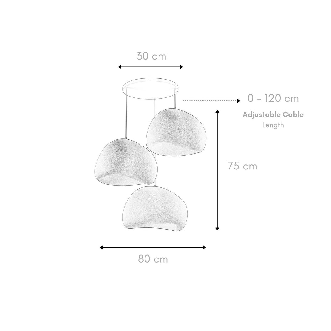 Függőlámpa - Wabi Sabi Claylights - Betonszürke-VASBÚTOR