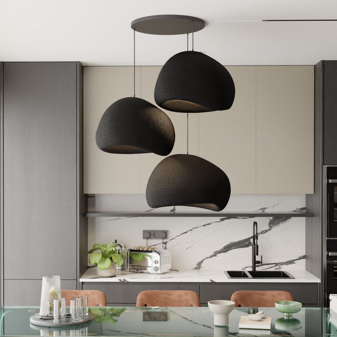 Függőlámpa - Wabi Sabi Claylights - Fekete-VASBÚTOR